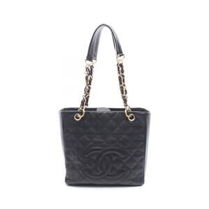 Chanel Matelasse PST Tote Bag Leather Grained Calfskin Black